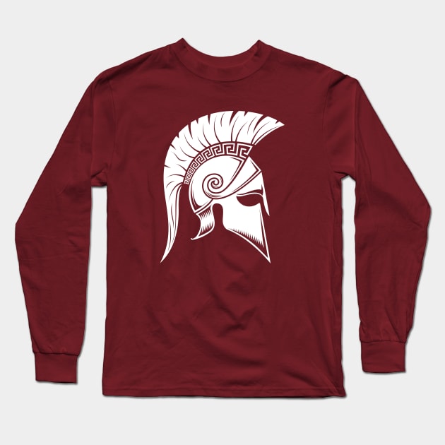 Spartan helmet Long Sleeve T-Shirt by Alex Birch